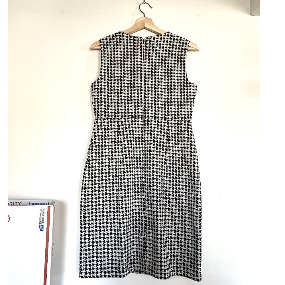 nwot LANDS END sleeveless dress houndstooth dress pockets - Picture 3 of 12